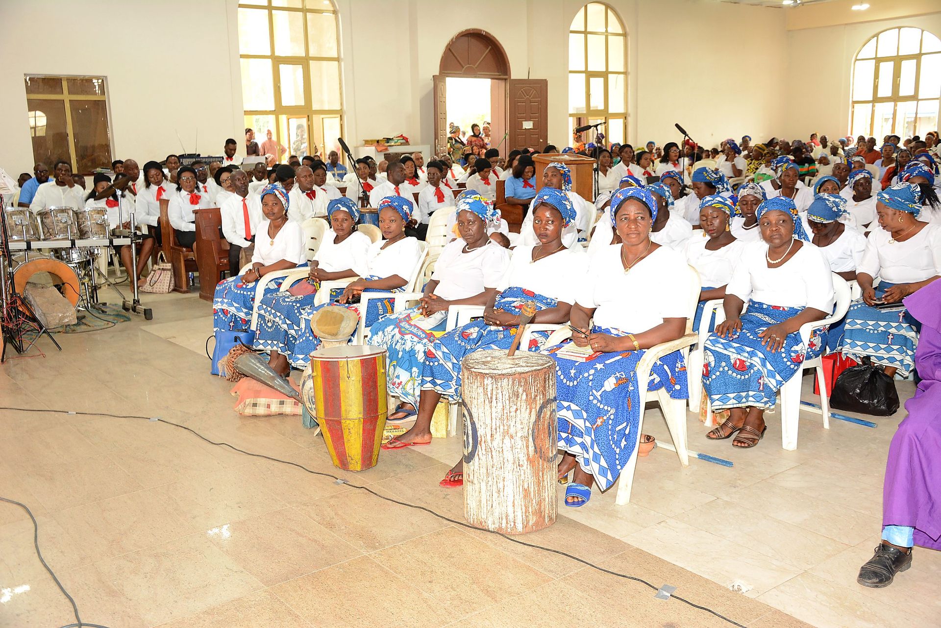 The parish gathered for Mass.